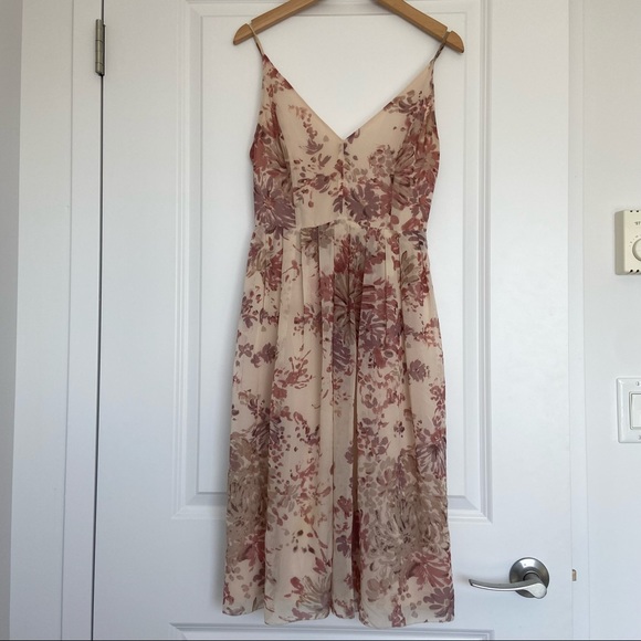 Wilfred Aritzia Sakura pink floral dress size 2 - Picture 4 of 9